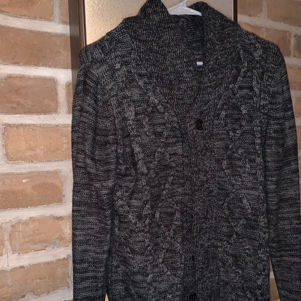 Grey Knit Sweatshirt